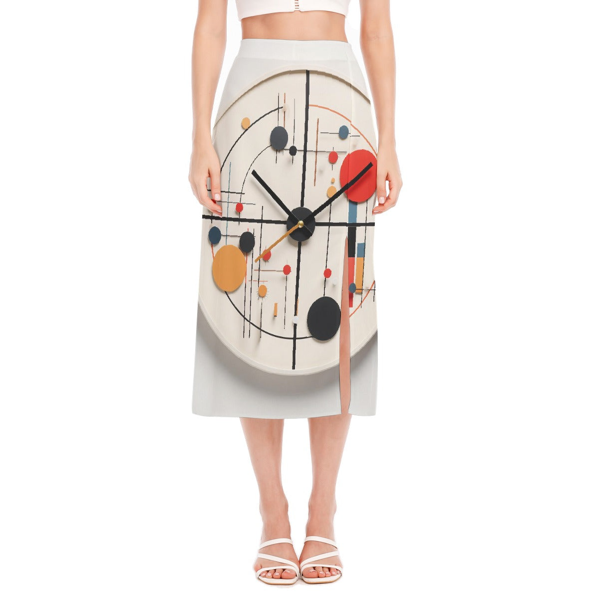 All-Over Print Women's High Slit Long Skirt