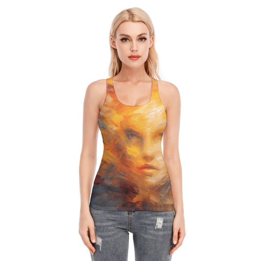 All-Over Print Women's Racer Vest | 190GSM Cotton