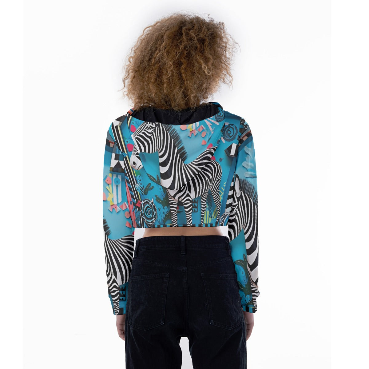 All-Over Print Women's Crop Top Hoodie