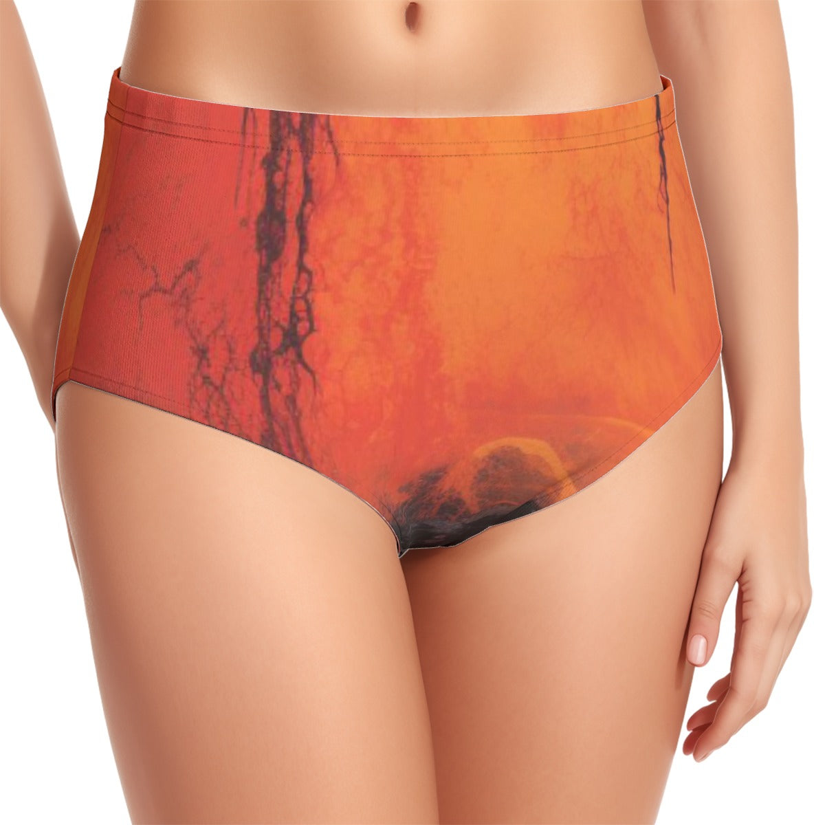 All-Over Print Women's Swimsuit Set With Halter