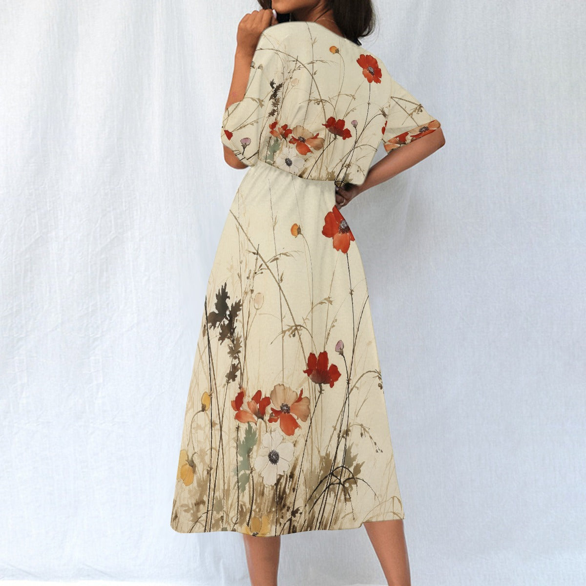 All-Over Print Women's Elastic Waist Dress