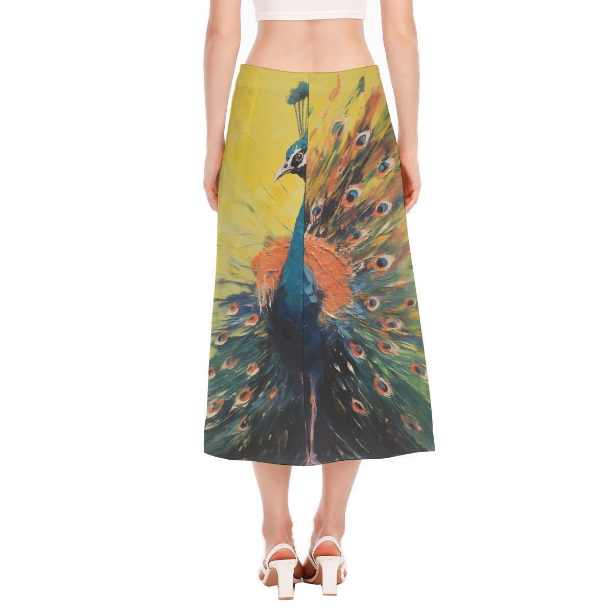 All-Over Print Women's High Slit Long Skirt