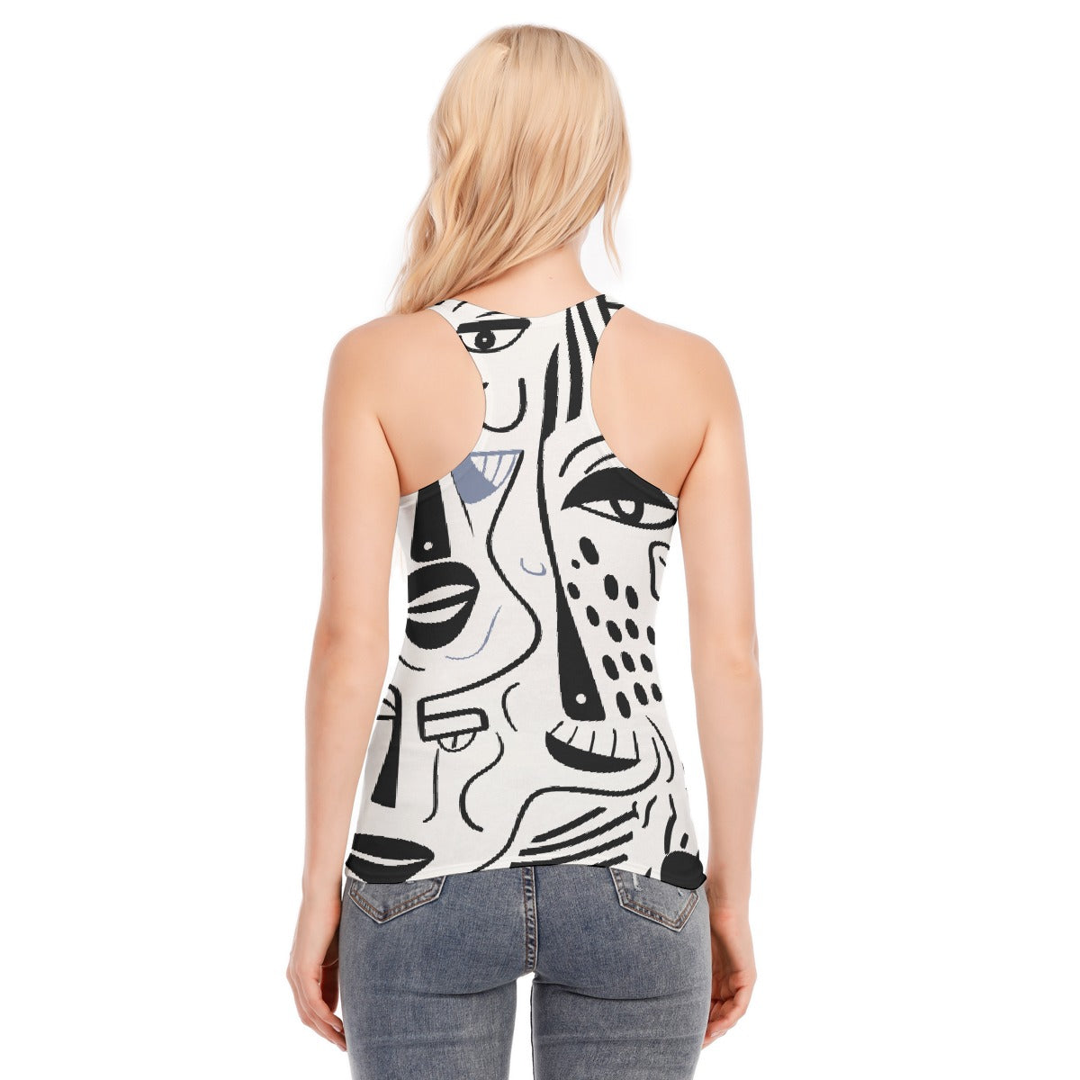 All-Over Print Women's Racer Vest | 190GSM Cotton