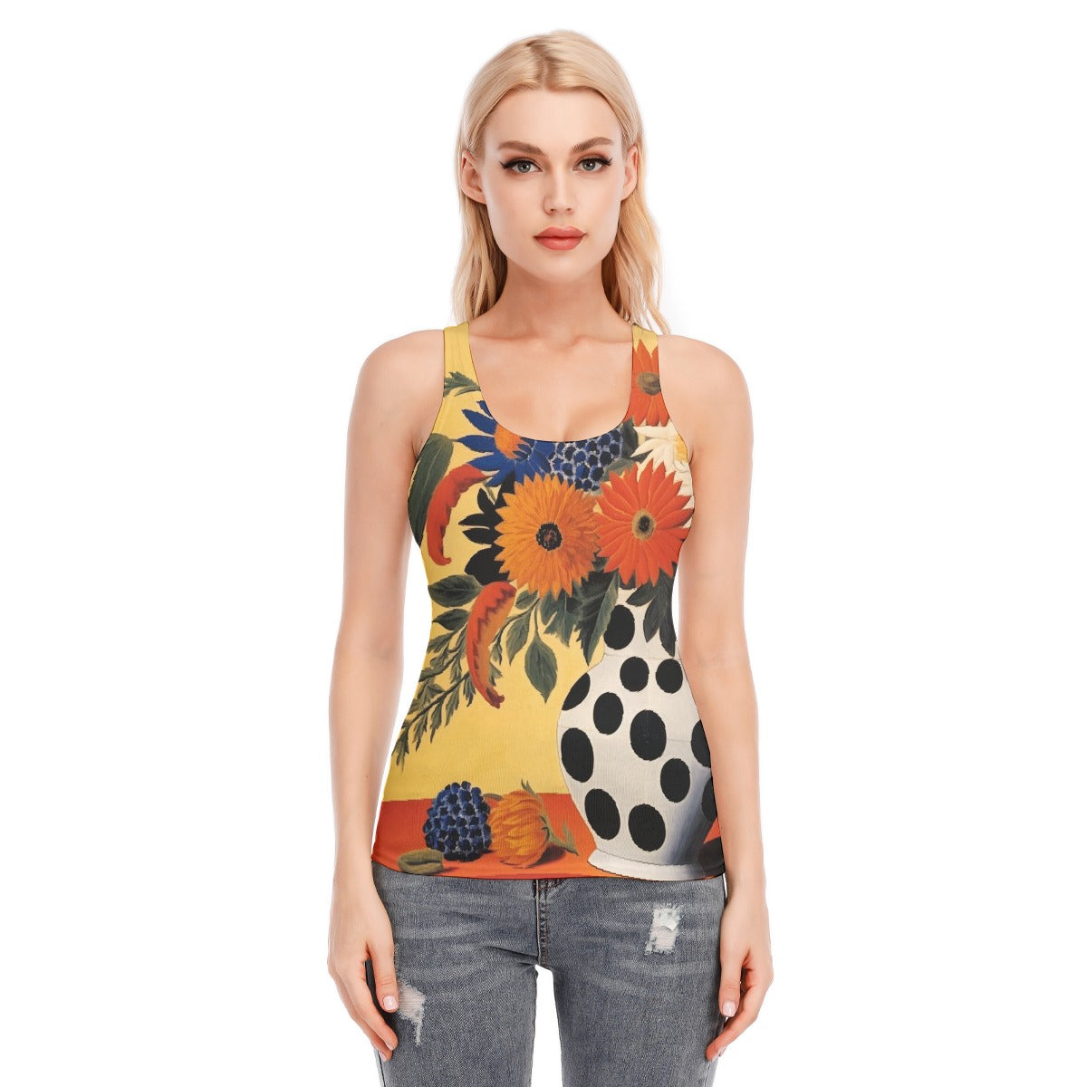 All-Over Print Women's Racer Vest | 190GSM Cotton