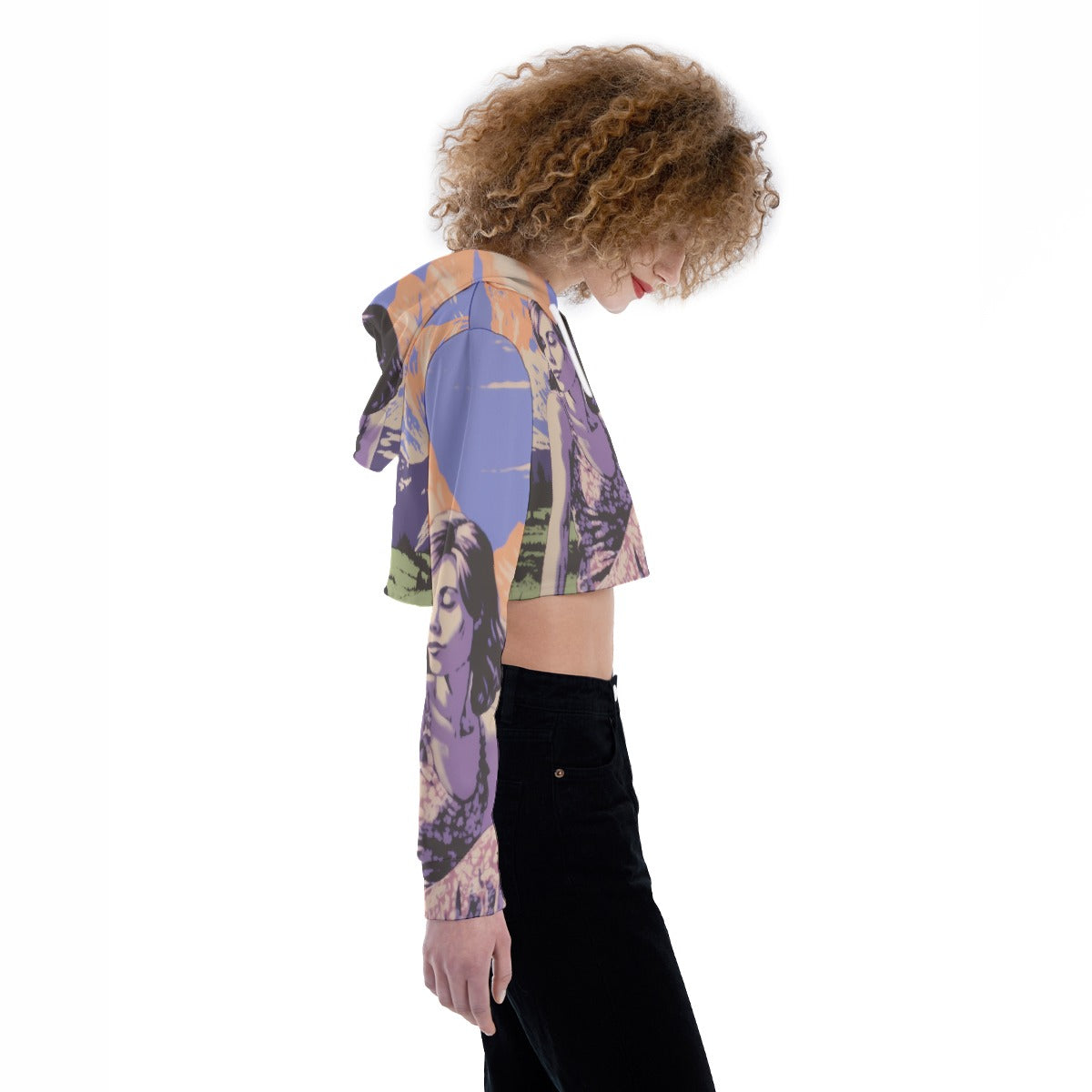All-Over Print Women's Crop Top Hoodie
