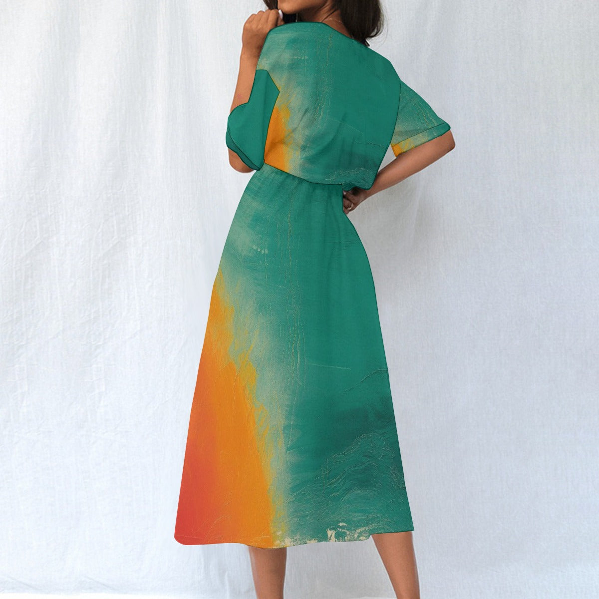 All-Over Print Women's Elastic Waist Dress