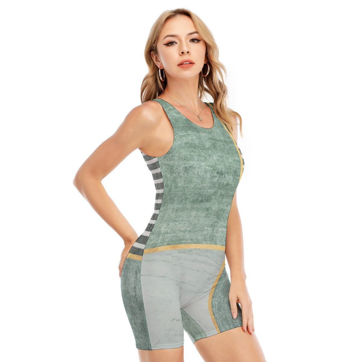 All-Over Print Women's Sleeveless One-piece Swimsuit