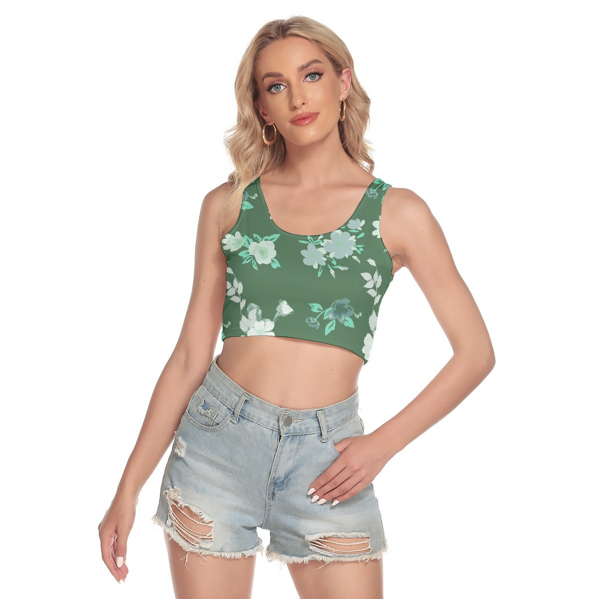 All-Over Print Women's Sport Crop Tank Top