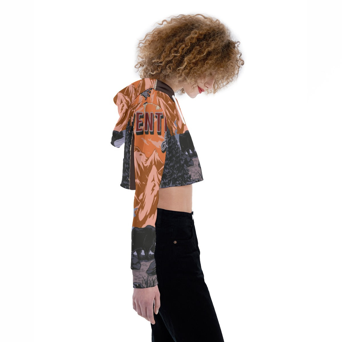 All-Over Print Women's Crop Top Hoodie