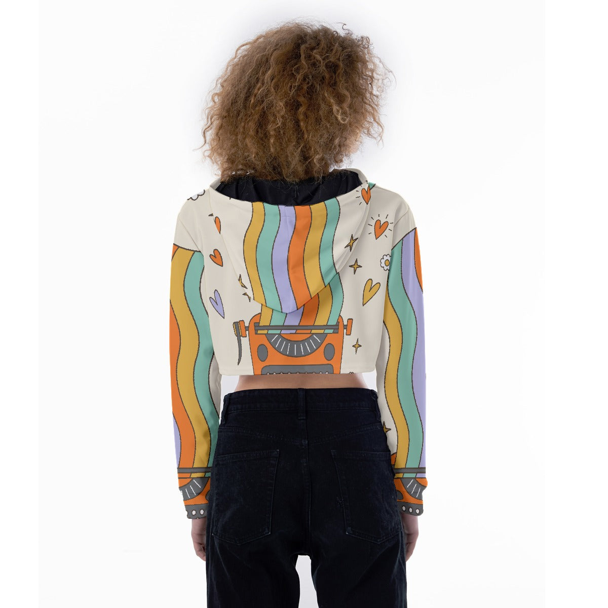 All-Over Print Women's Crop Top Hoodie