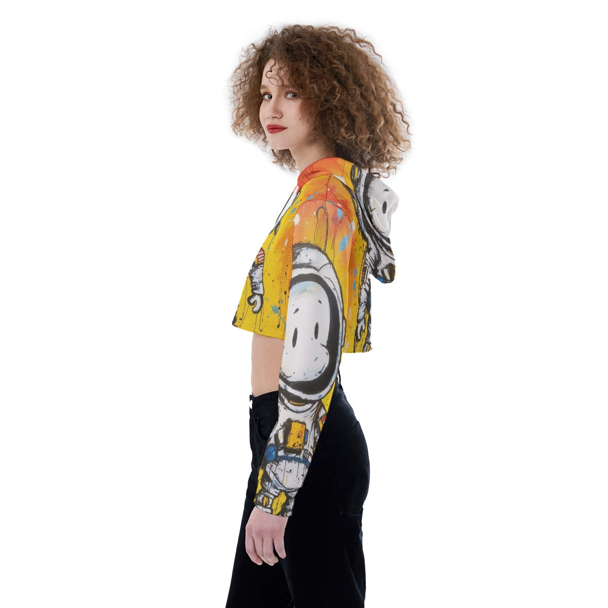 All-Over Print Women's Crop Top Hoodie