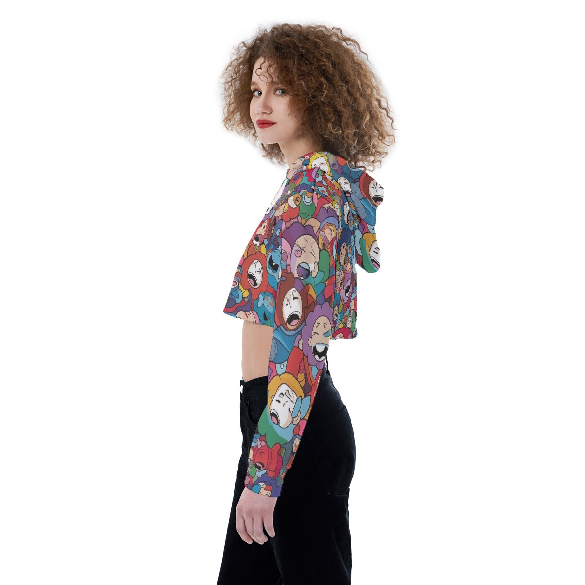 All-Over Print Women's Crop Top Hoodie
