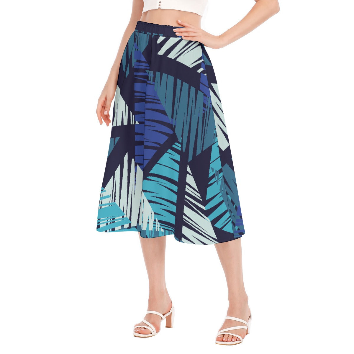 All-Over Print Women's Long Section Chiffon Skirt