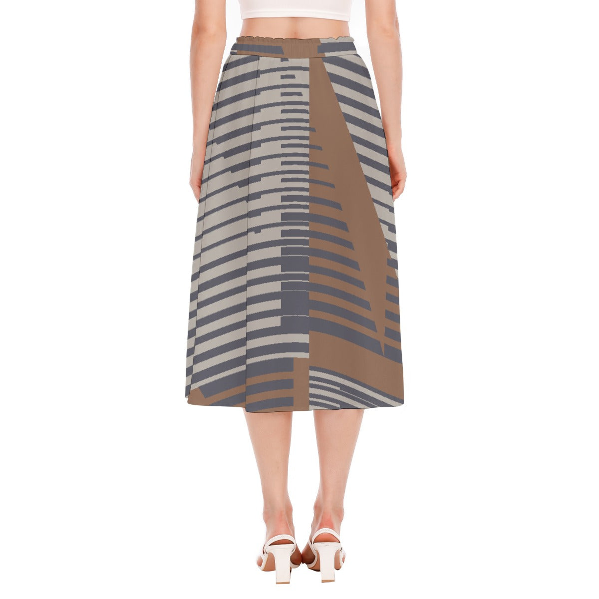 All-Over Print Women's Long Section Chiffon Skirt