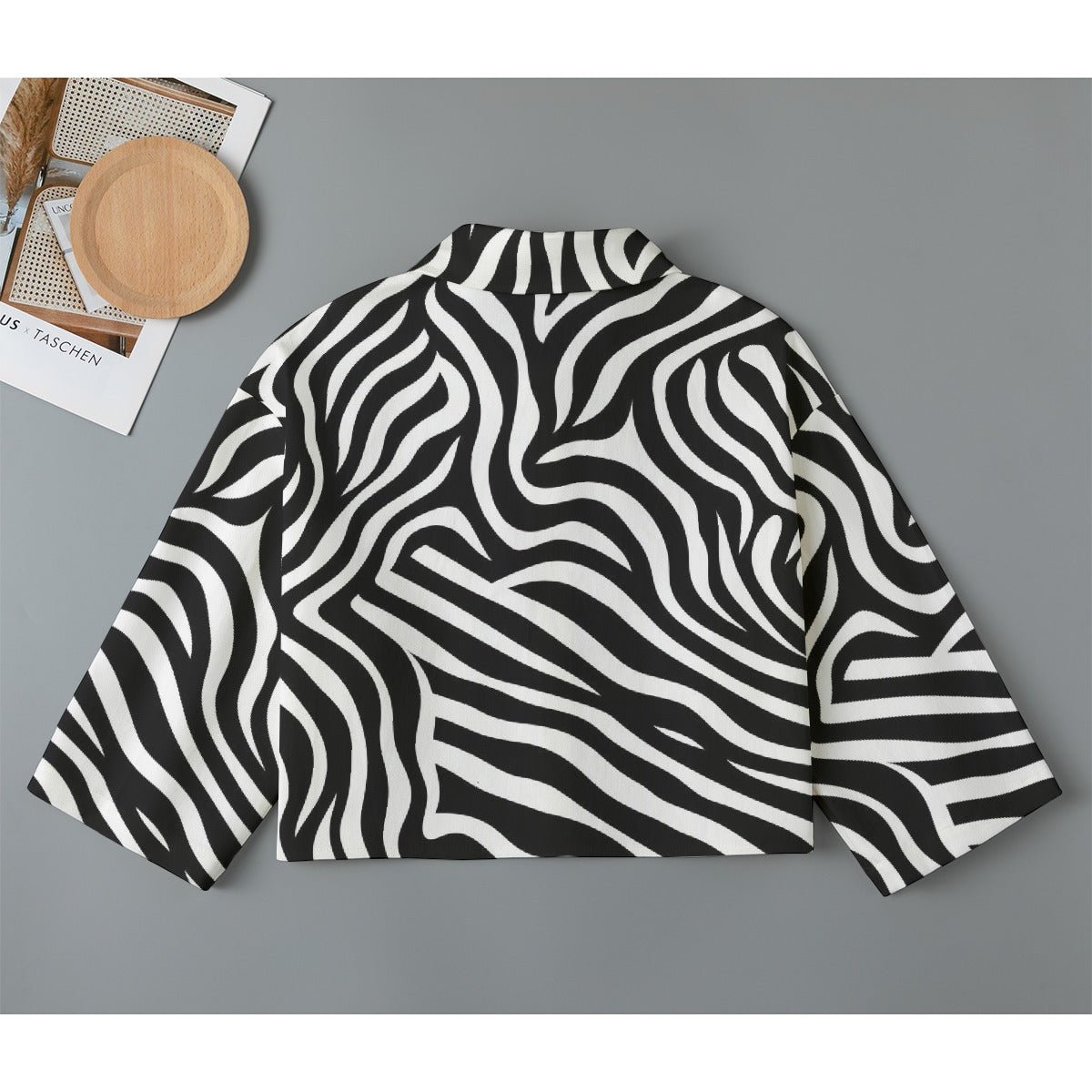 All-Over Print Women's Cropped Jacket | 245GSM Cotton