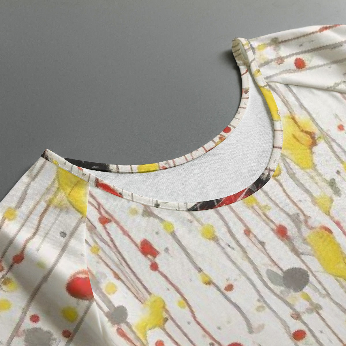 All-Over Print Women's Round Neck T-shirt With Raglan Sleeve