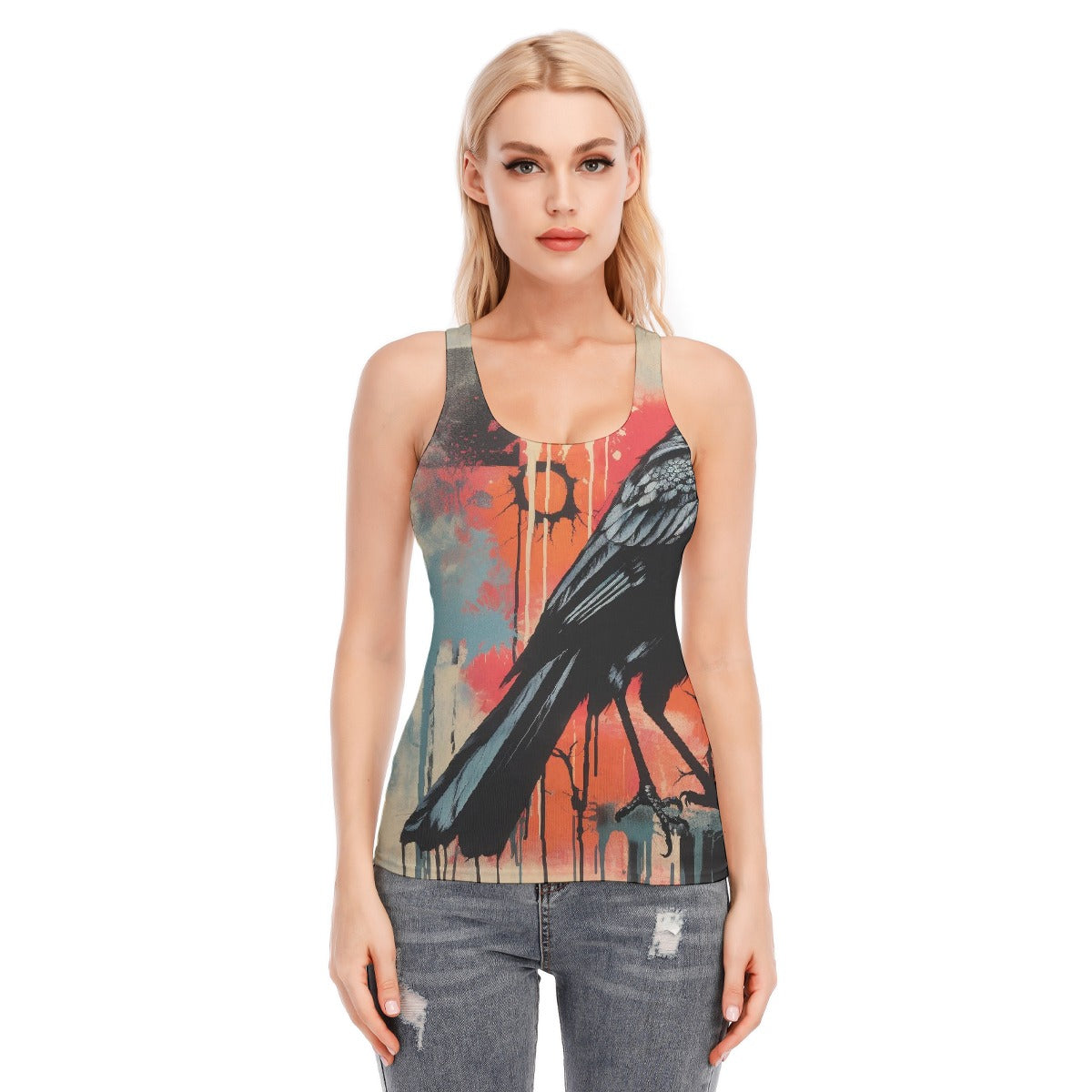 All-Over Print Women's Racer Vest | 190GSM Cotton