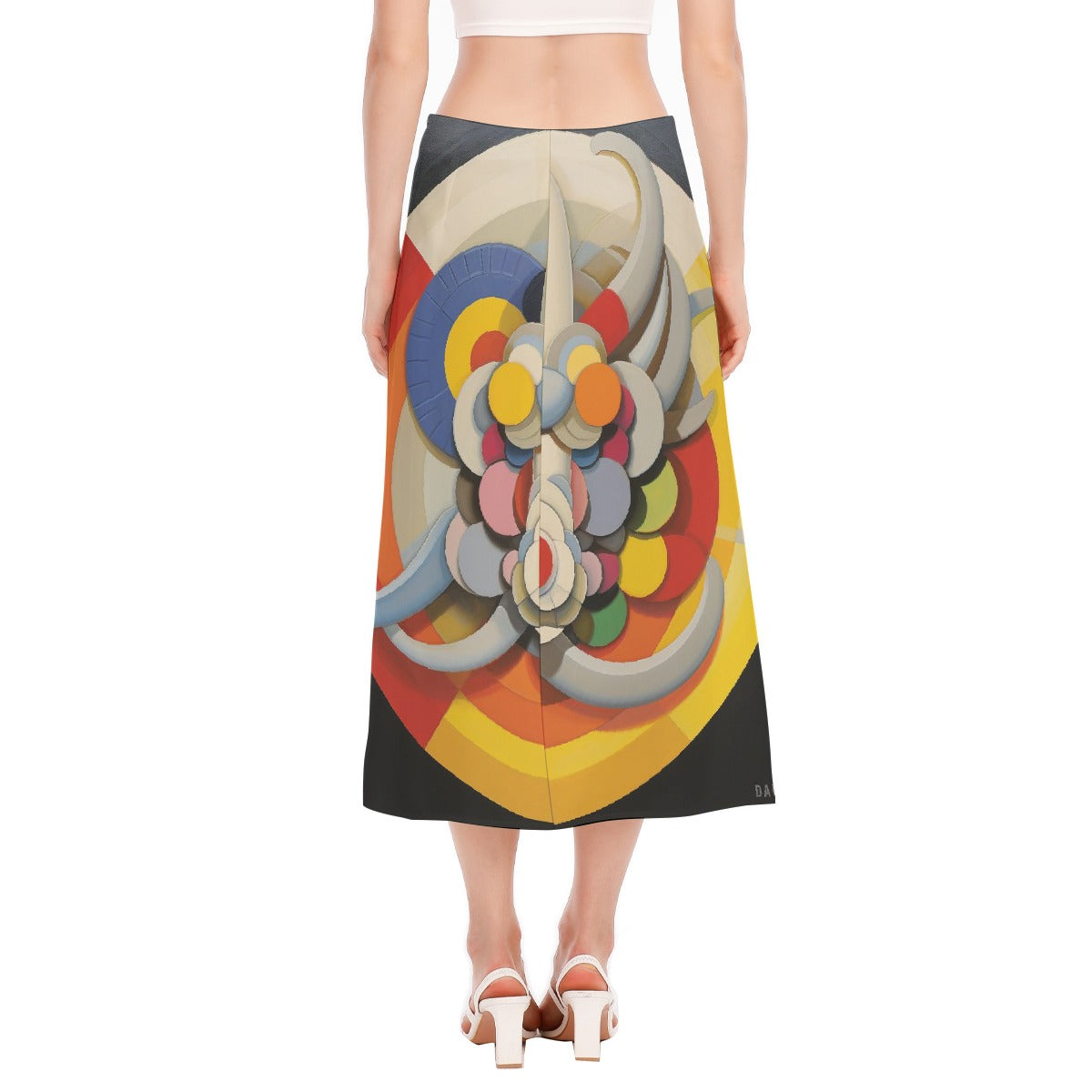 All-Over Print Women's High Slit Long Skirt