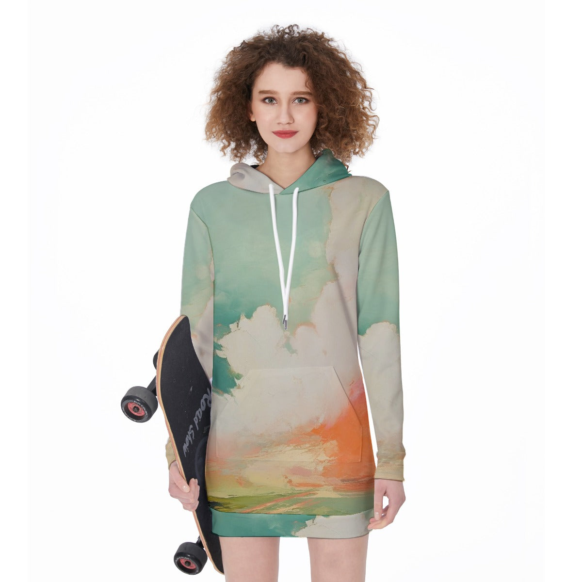 All-Over Print Women's Long Hoodie