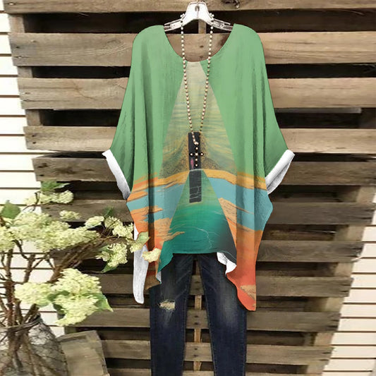 All-Over Print Women's Bat Sleeve Shirt