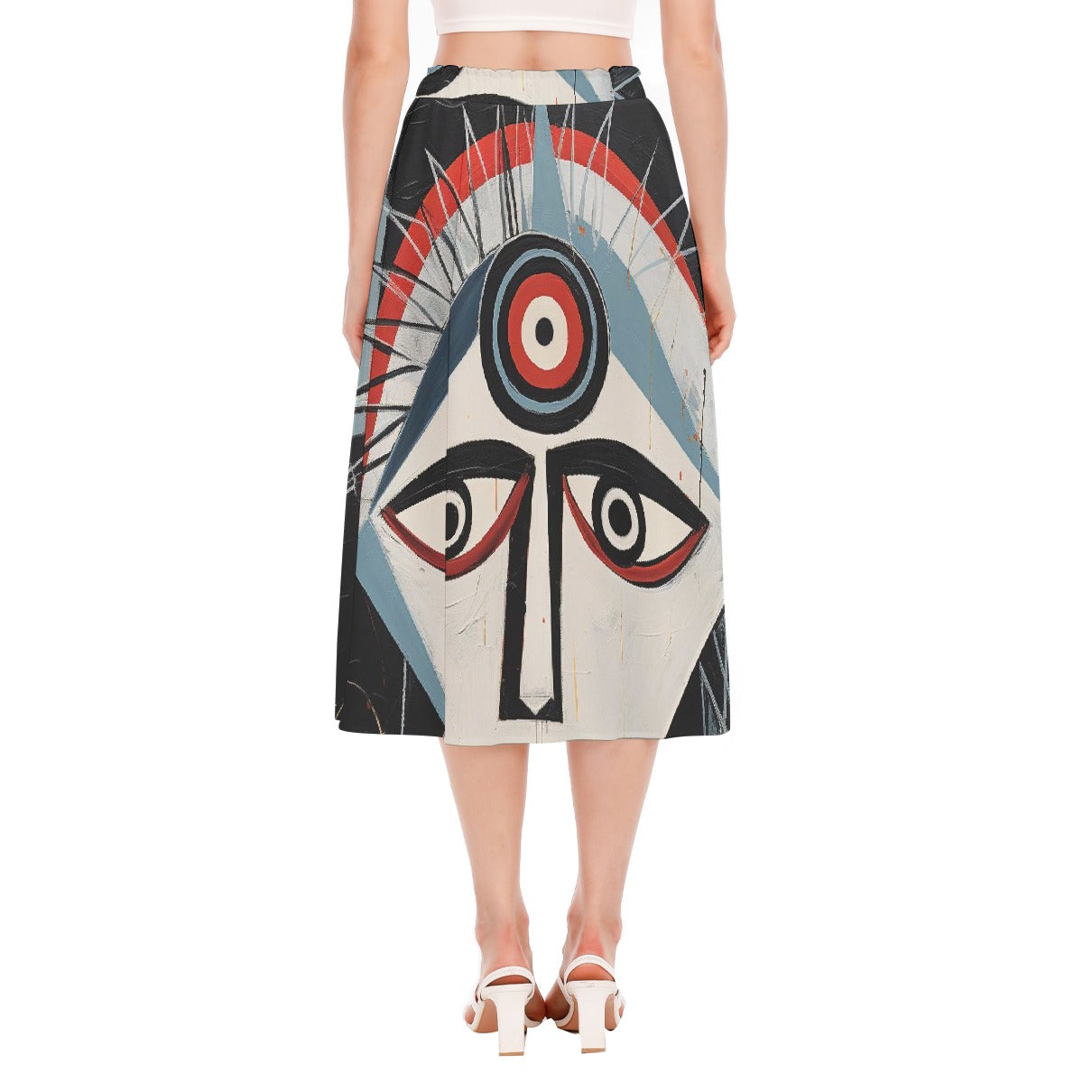 All-Over Print Women's Long Section Chiffon Skirt