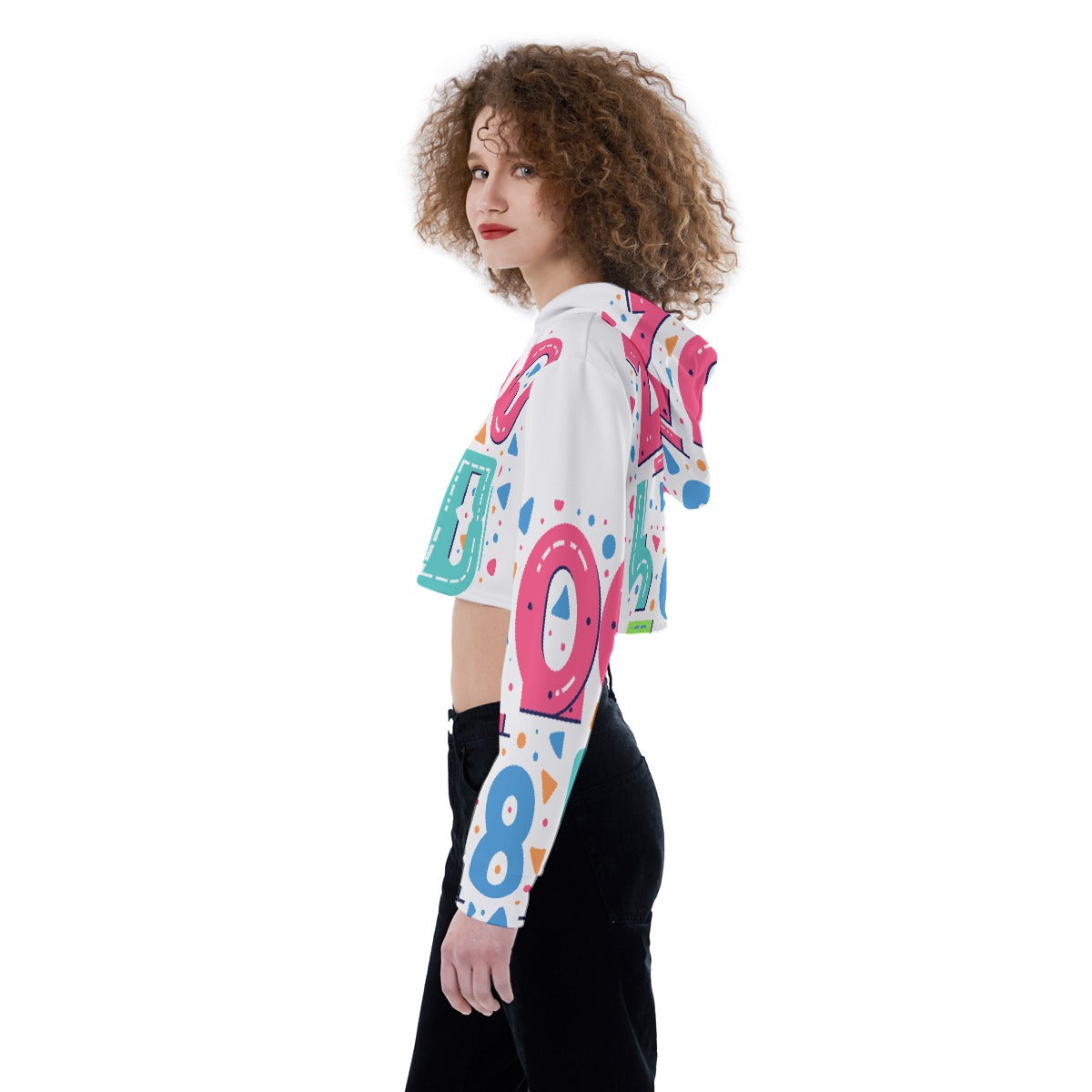 All-Over Print Women's Crop Top Hoodie