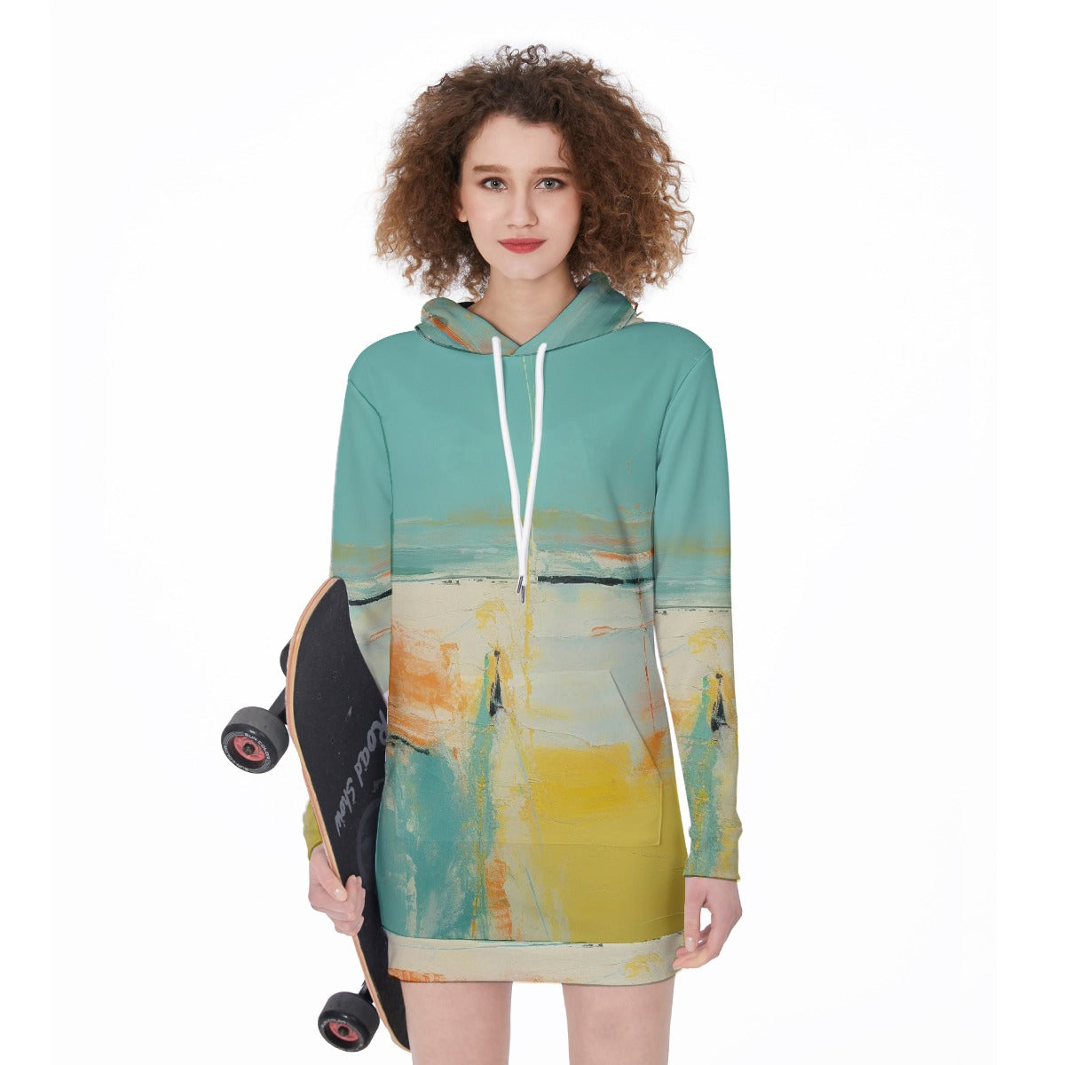 All-Over Print Women's Long Hoodie