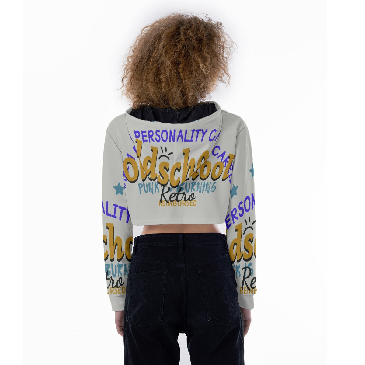 All-Over Print Women's Crop Top Hoodie
