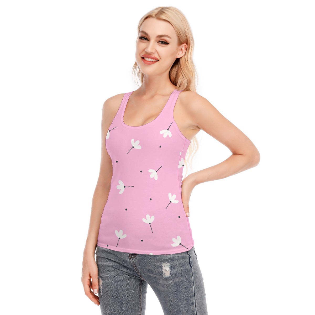 All-Over Print Women's Racer Vest | 190GSM Cotton
