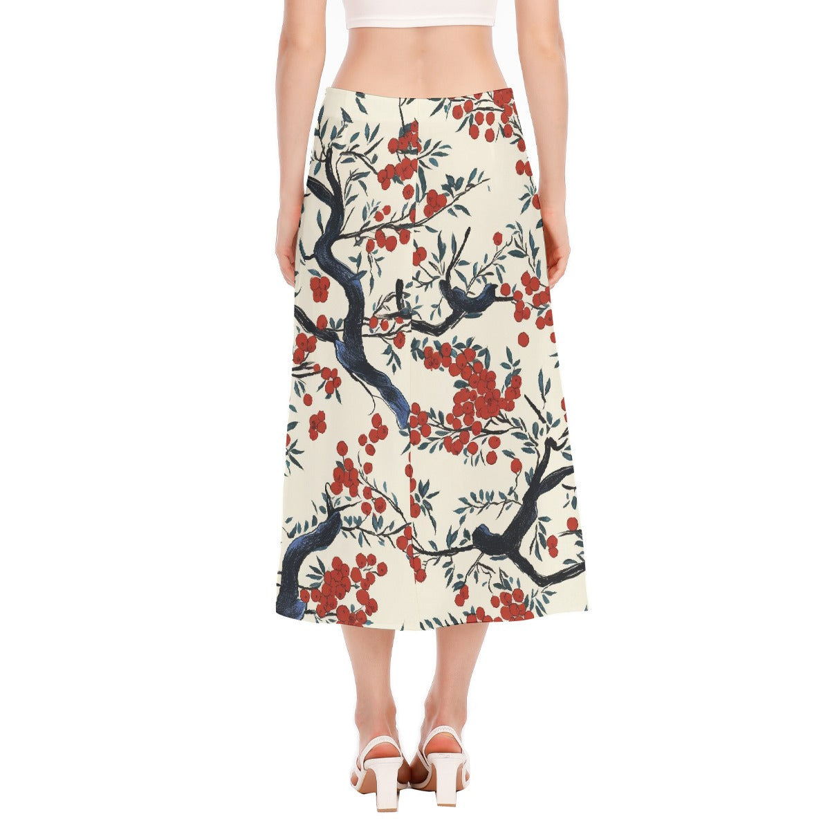 All-Over Print Women's High Slit Long Skirt
