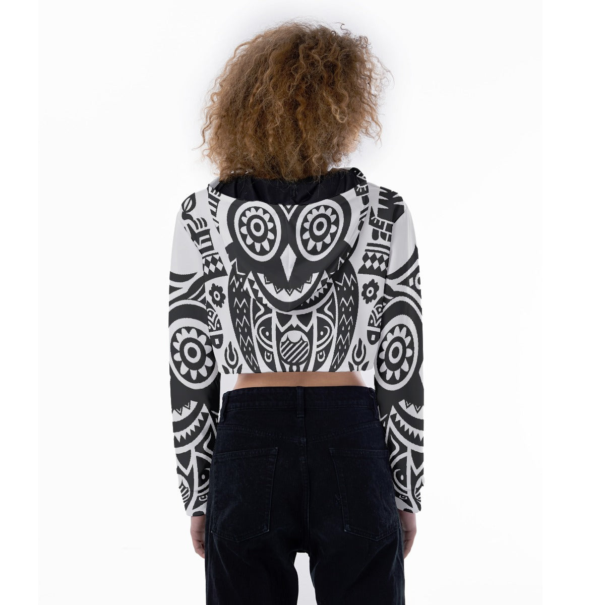 All-Over Print Women's Crop Top Hoodie