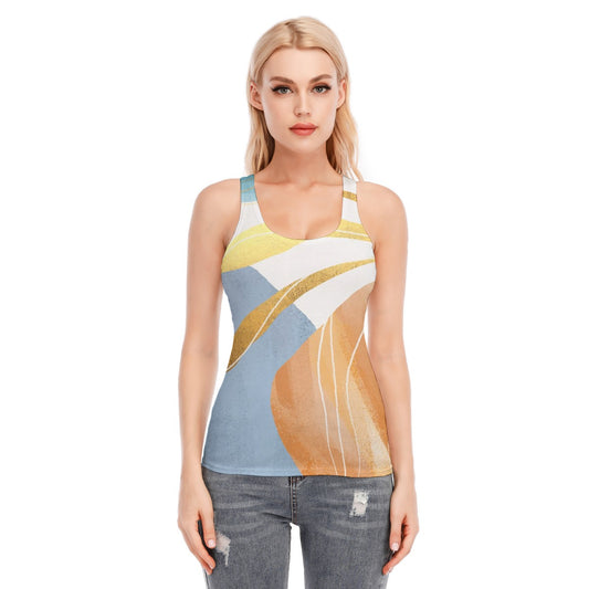 All-Over Print Women's Racer Vest | 190GSM Cotton