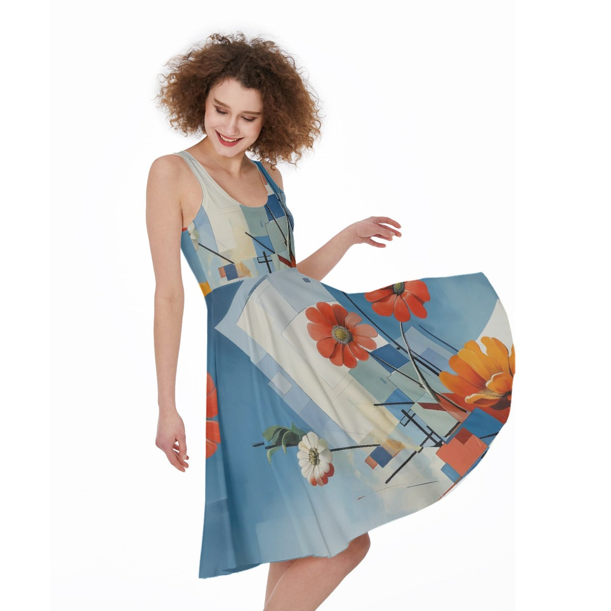All-Over Print Women's Sleeveless Dress