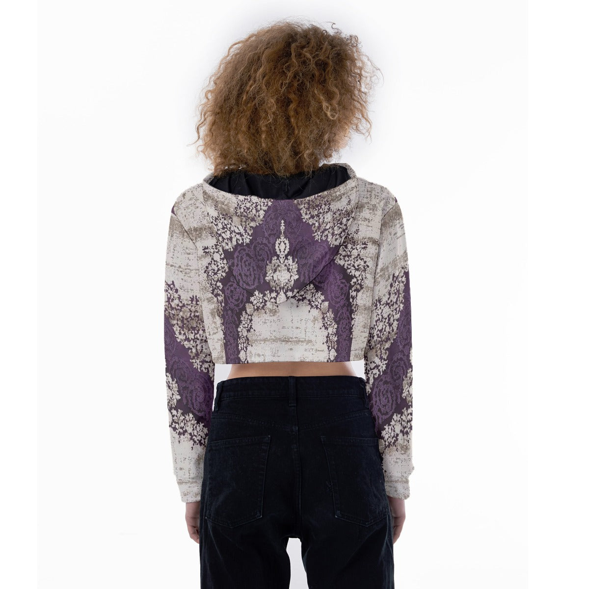 All-Over Print Women's Crop Top Hoodie