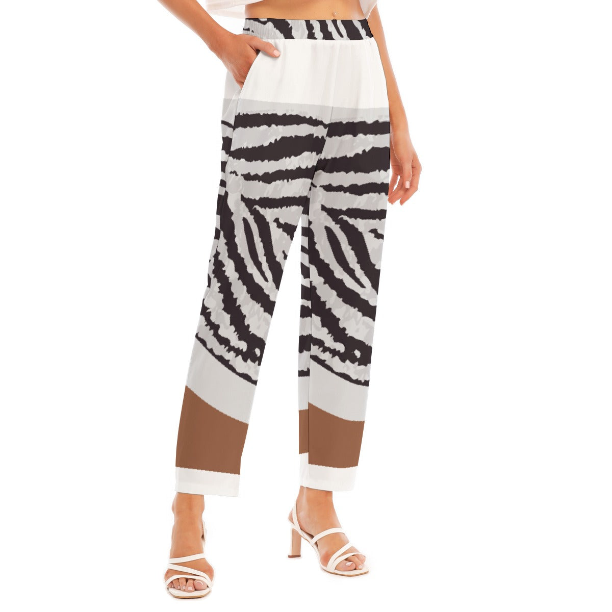 All-Over Print Women's Loose Straight-leg Pants