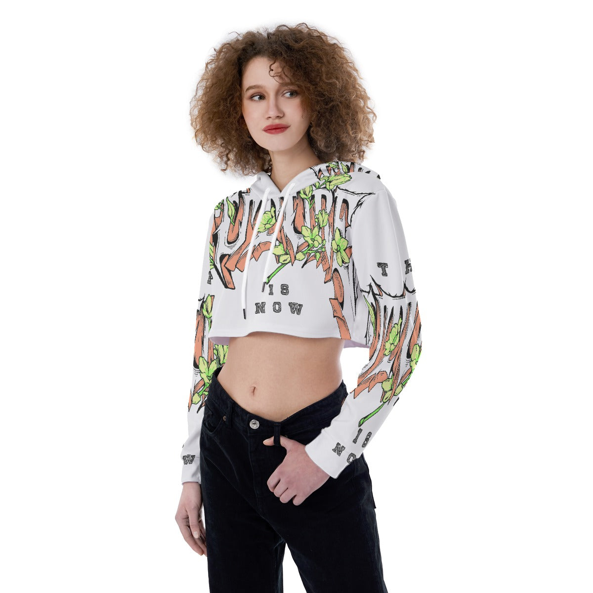 All-Over Print Women's Crop Top Hoodie