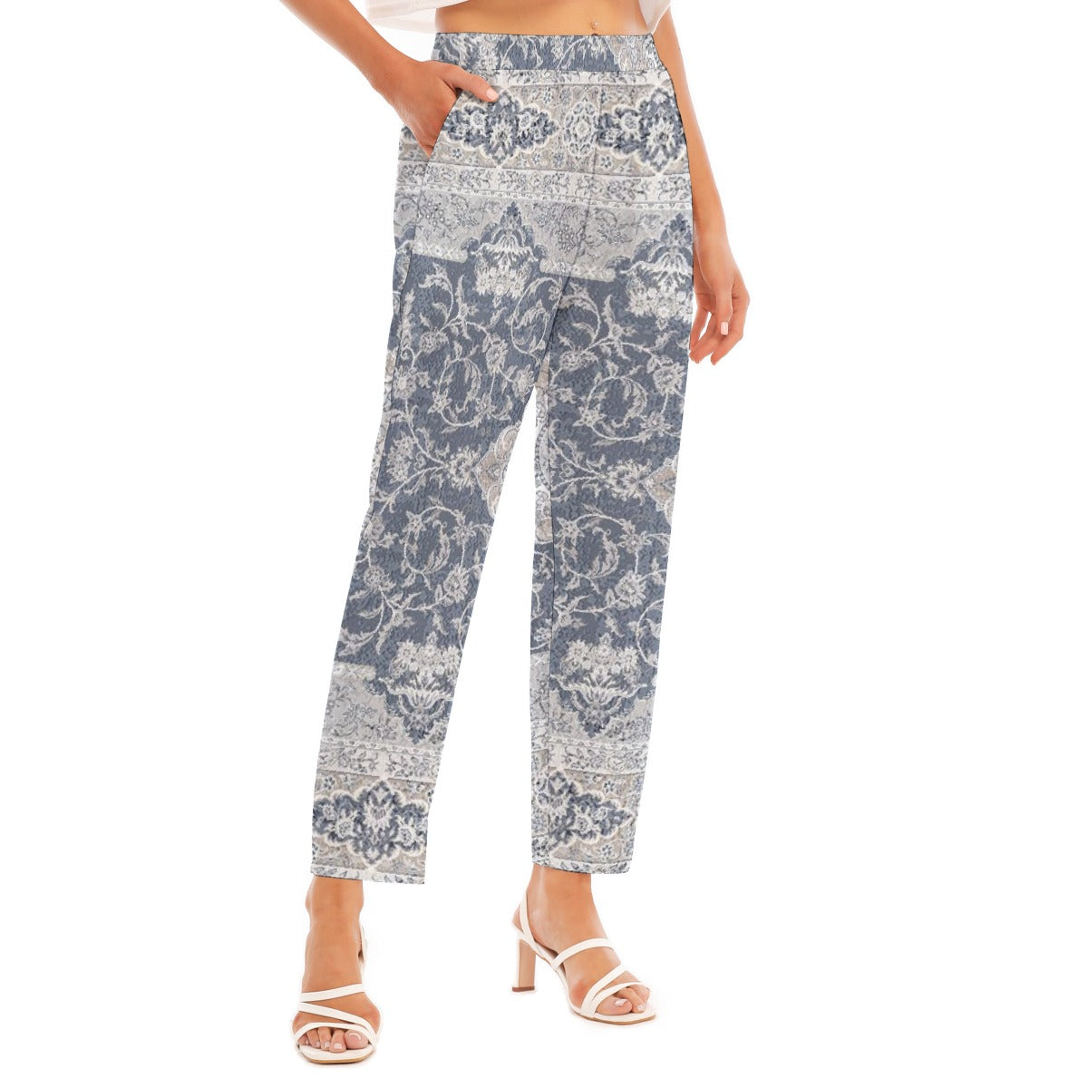 All-Over Print Women's Loose Straight-leg Pants
