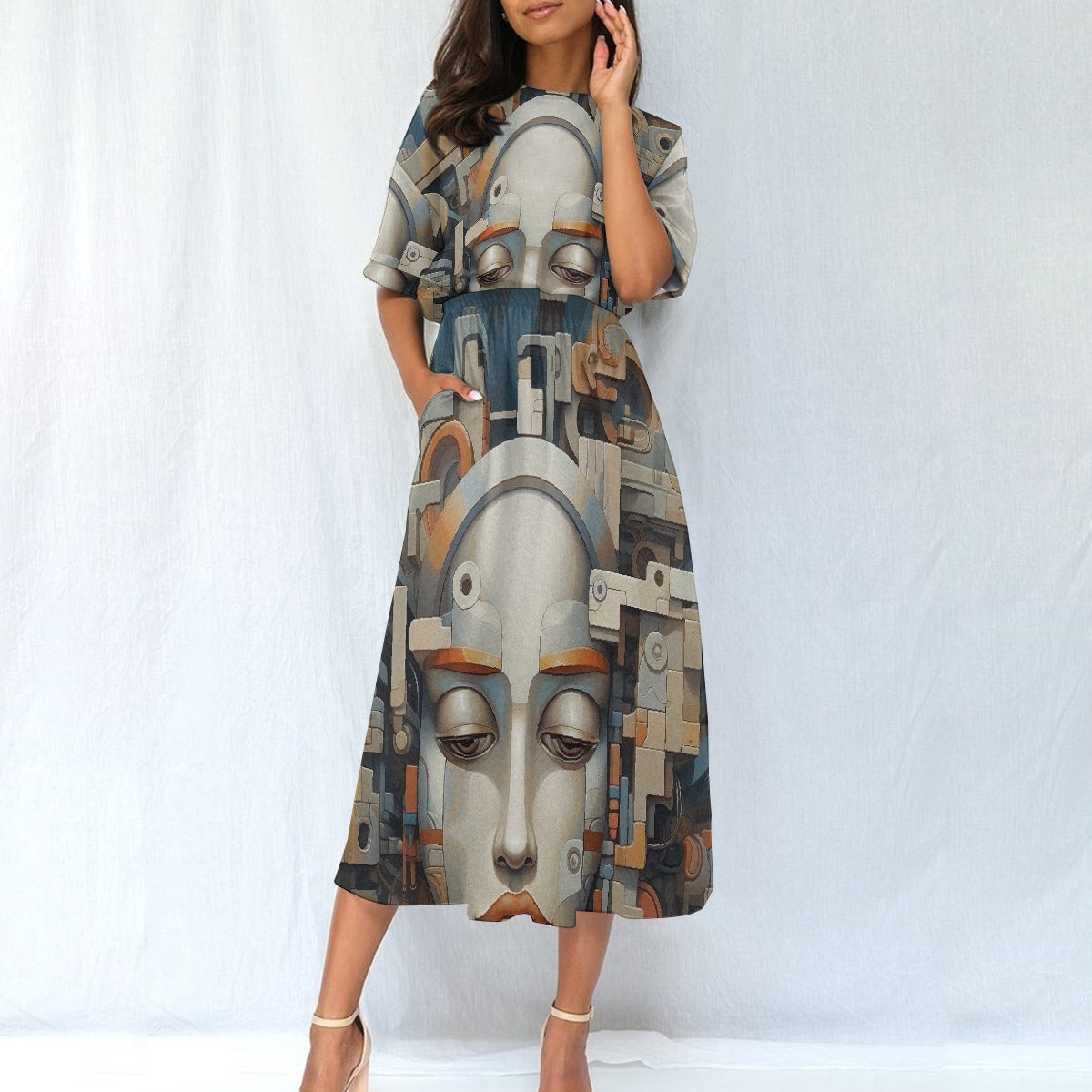 All-Over Print Women's Elastic Waist Dress