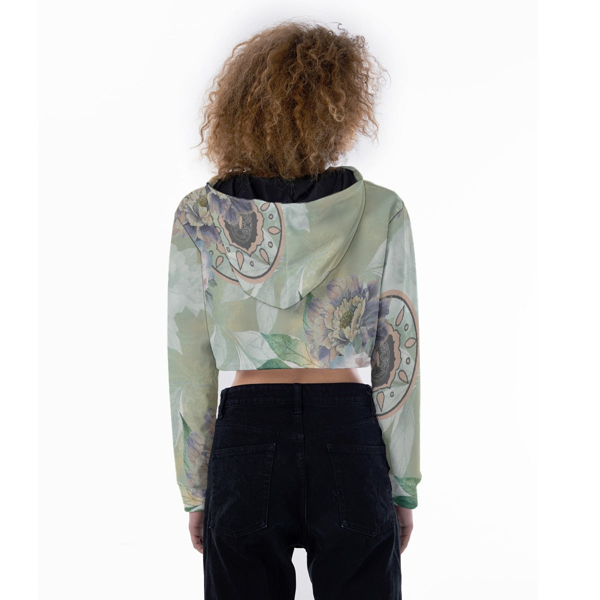 All-Over Print Women's Crop Top Hoodie