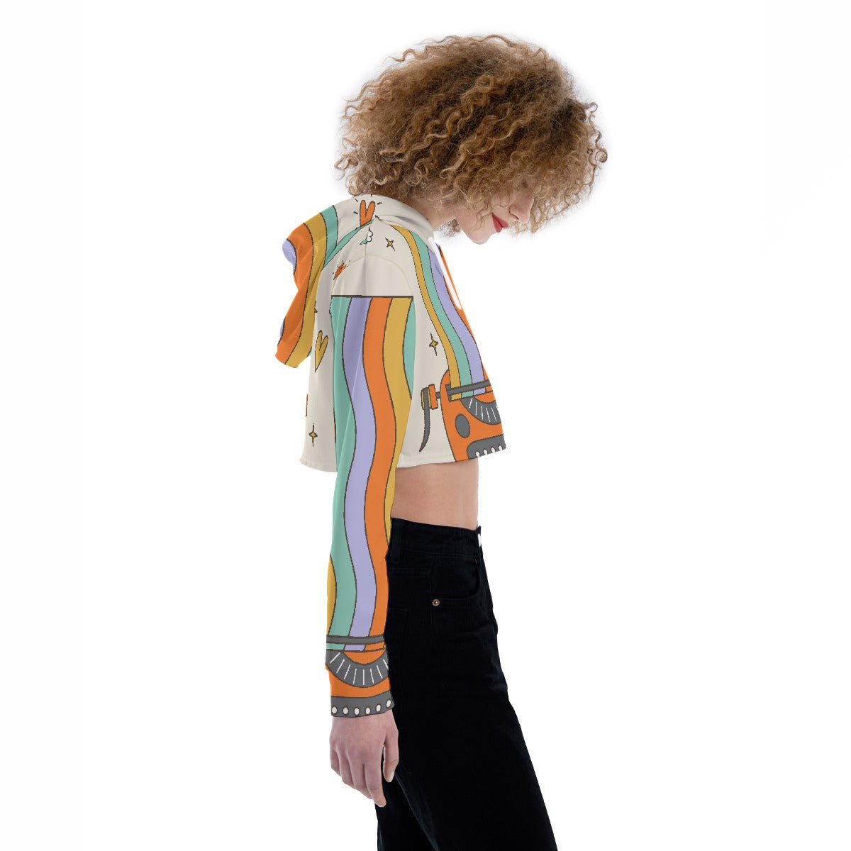 All-Over Print Women's Crop Top Hoodie