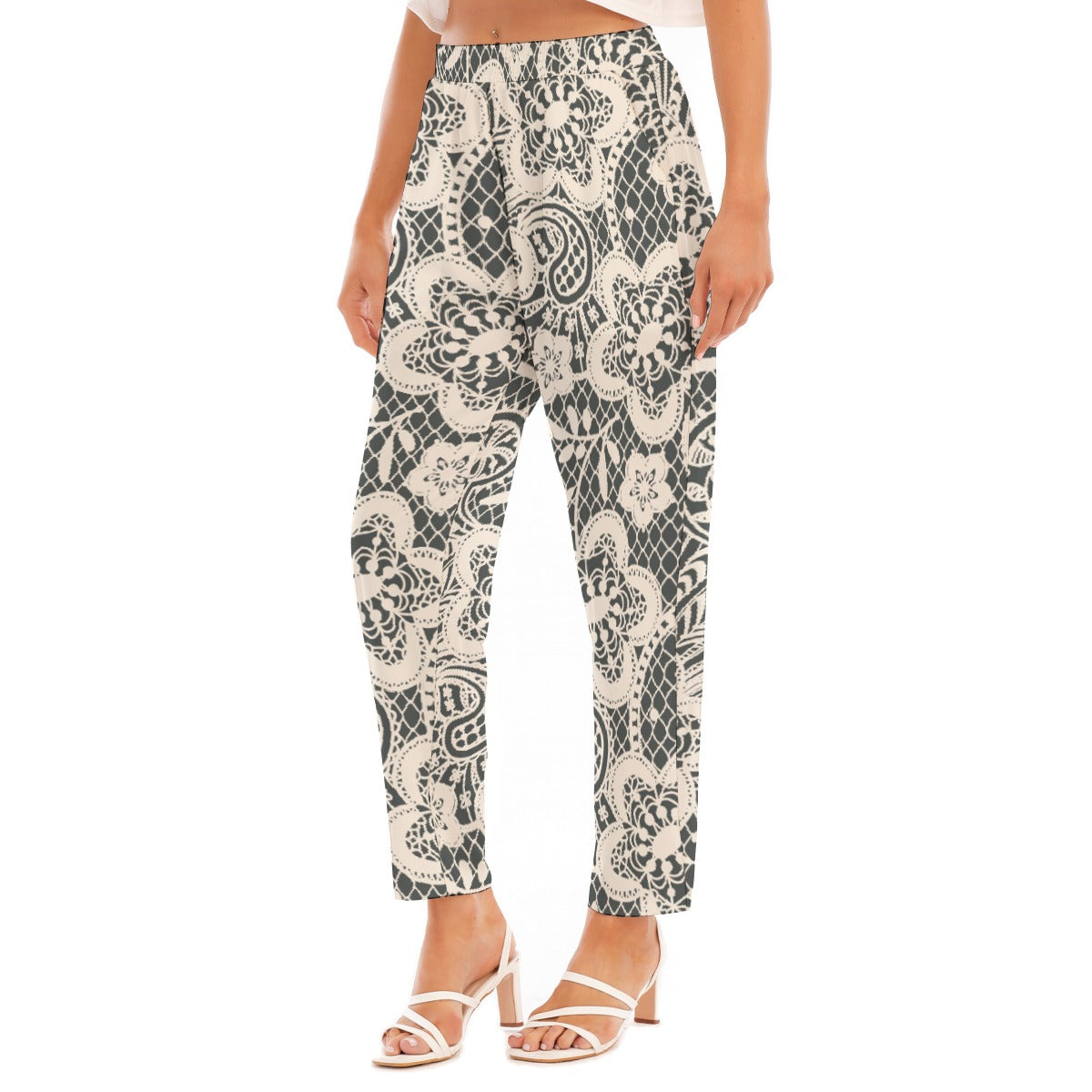 All-Over Print Women's Loose Straight-leg Pants