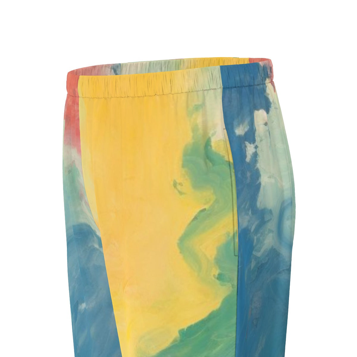 All-Over Print Women's Long Sleeve Pajama Set With Black Contrast Piping