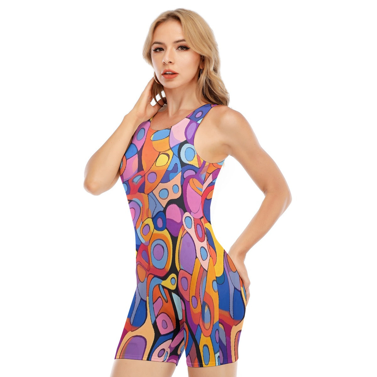 All-Over Print Women's Sleeveless One-piece Swimsuit