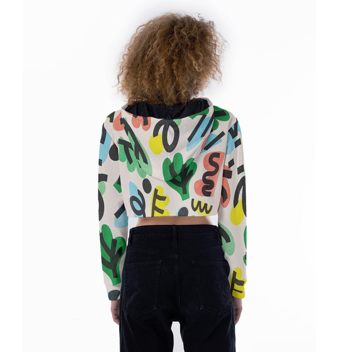 All-Over Print Women's Crop Top Hoodie