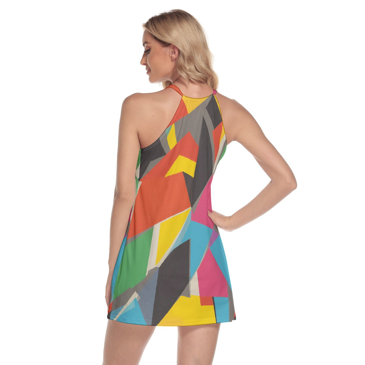 All-Over Print Women's Round Neck Above Knee Dress