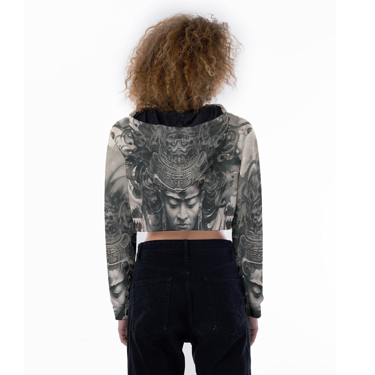 All-Over Print Women's Crop Top Hoodie