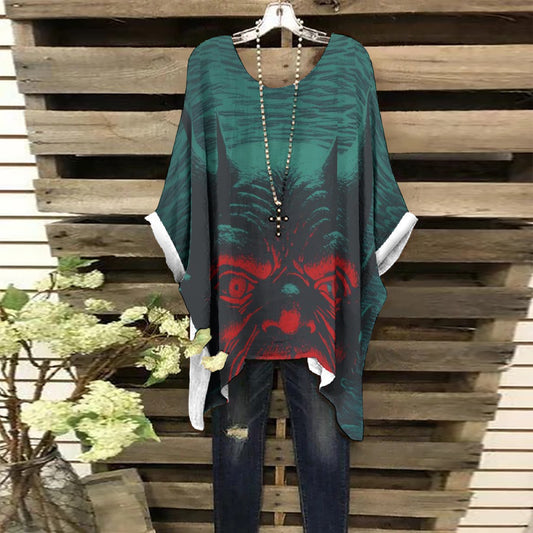 All-Over Print Women's Bat Sleeve Shirt