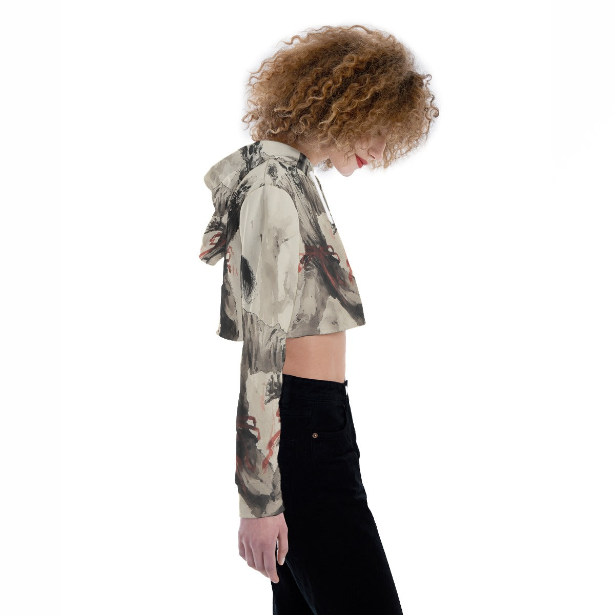 All-Over Print Women's Crop Top Hoodie
