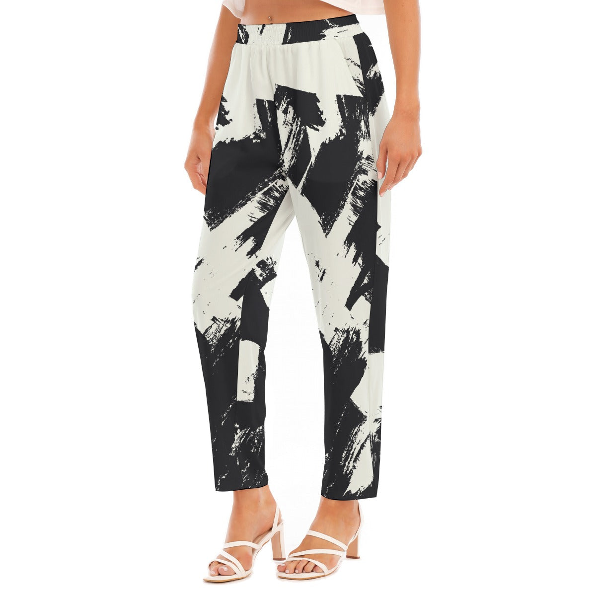 All-Over Print Women's Loose Straight-leg Pants