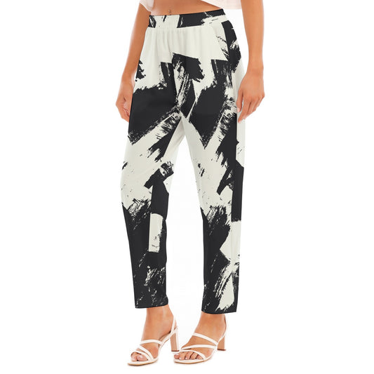 All-Over Print Women's Loose Straight-leg Pants